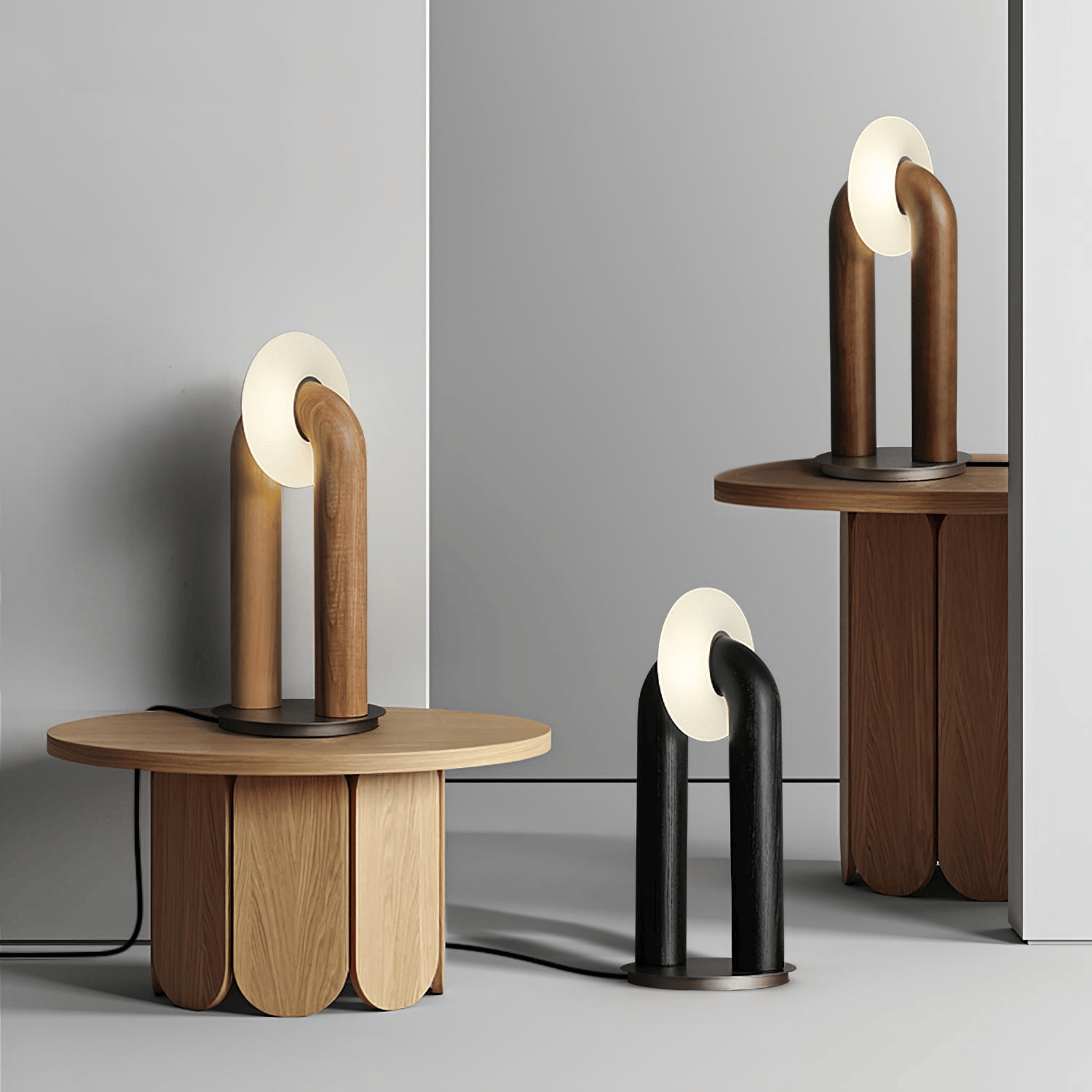 Solid Wood Dimmable Touch Table Lamp - Nordic Style, Lamps, Vedlys Control