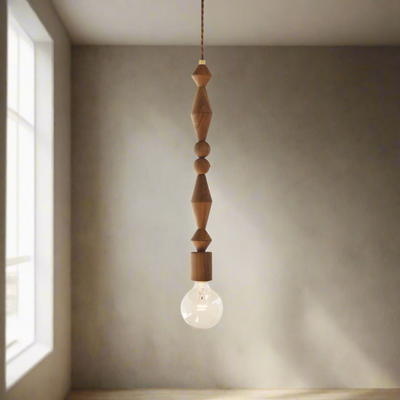 Translation missing: nl.Vedra Wood and Glass Pendant Light Wabi-Sabi Style, Ceiling Fixtures, Nordic