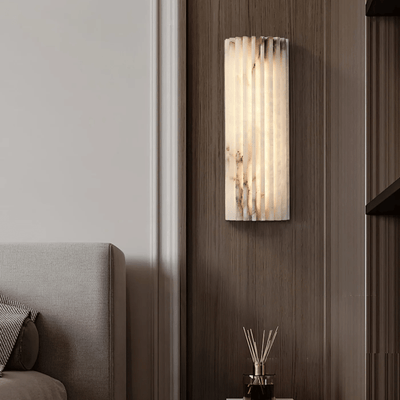 Translation missing: nl.Vetra Spanish Marble Wall Lamp Ambient Lighting, Light Fixtures, Fluted Hand-Carved