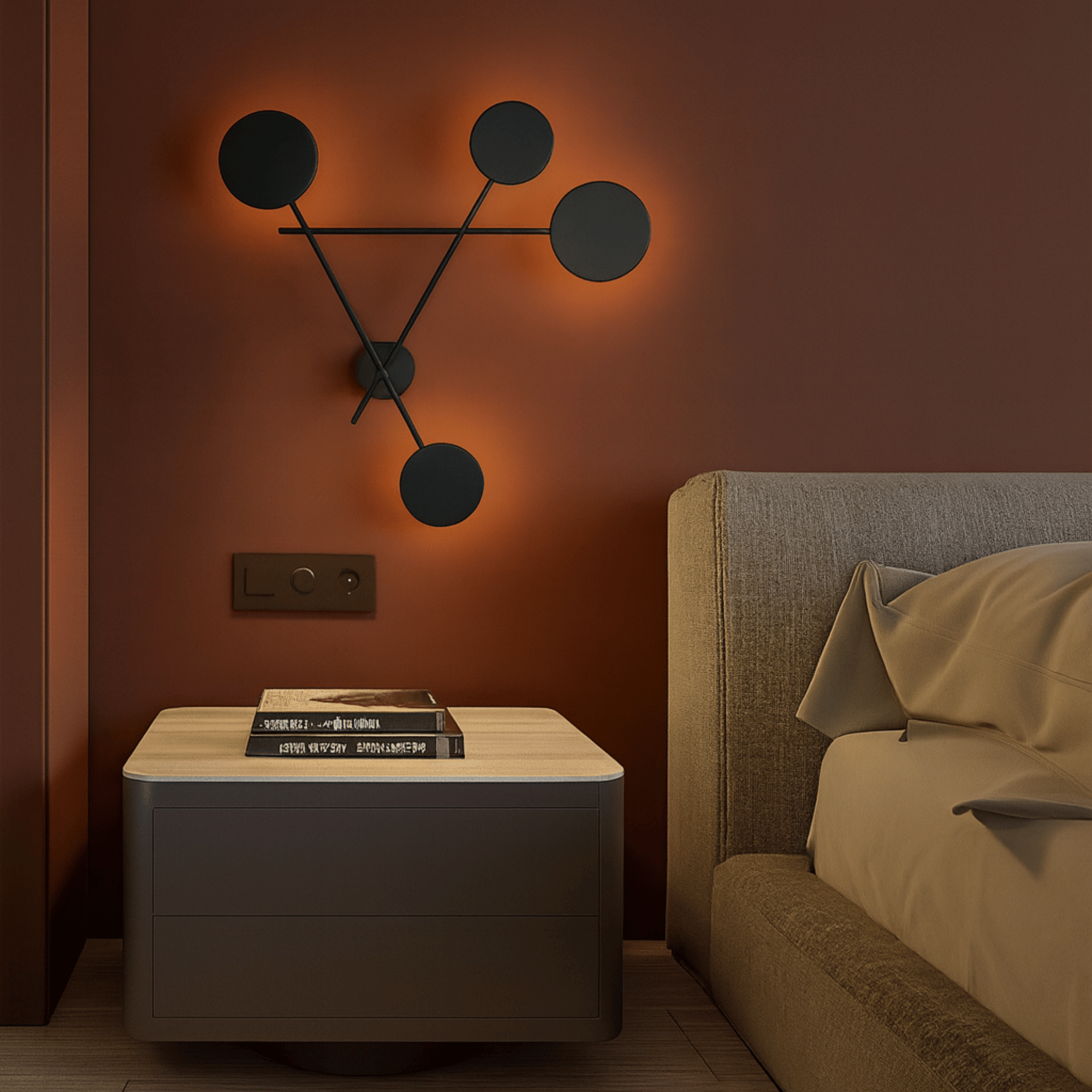 Vindla Geometric LED Wall Lamp – Nordic Minimal, Light Fixtures, Design